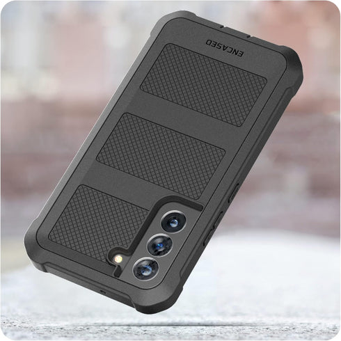 ENCASED Falcon Designed for Samsung Galaxy S22 Plus, Protective Full Body Phone Case for Samsung S22+ (Black)...
