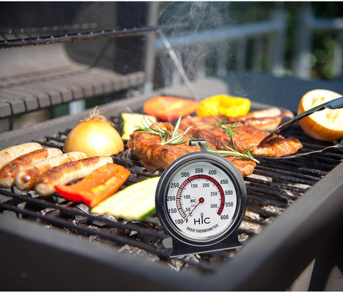 HIC Kitchen Roasting Oven Thermometer, Large 2.5-Inch Easy-Read Face, Stainless Steel...