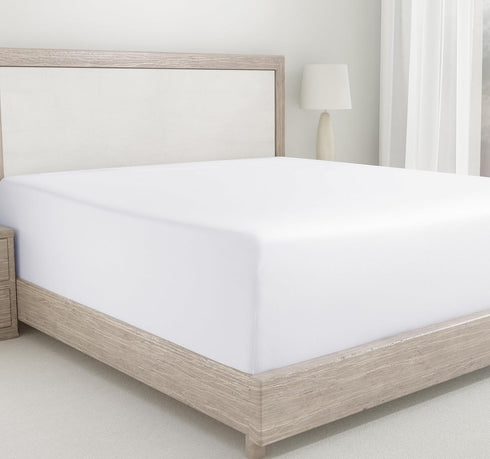 California Design Den White Twin XL Fitted Sheet, 100% Cotton 400 Thread Count Sateen, 1 Fitted Sheet Only for Home, Fits College Dorm Mattresses ...