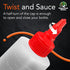 6-pack Plastic Squeeze Bottles for Sauces - 8oz Condiment Squeeze Bottles for Liquids - BPA Free Squirt Bottle with Twist Cap - Ketchup, Syrup, Oi...