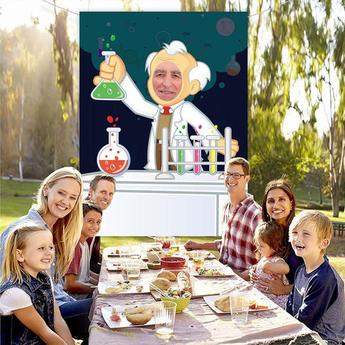 Scientists Doing Experiments Banner Pretend Play Party Game Backdrop Science Chemistry Theme Decor Decorations for School Science Laboratory Scien...