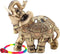 Golden Polyresin Elephant Statue Sculpture Trunk Wealth Lucky Collectible Figurine Gift Home Decor Feng Shui Ornament Elephant Decor Statue...