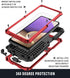 Compatible for Samsung Galaxy A32 5G Case, Aluminum Metal Gorilla Glass Waterproof Shockproof Heavy Duty Sturdy Protector Cover,with Built-in Fold...