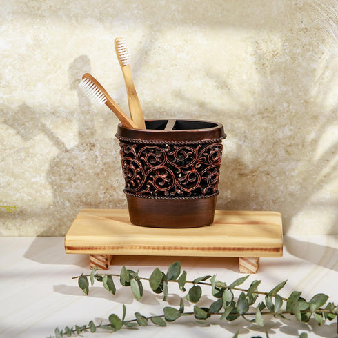 Essentra Home Bronze Toothbrush Holder Stand for Vanity Countertops...