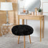 uxcell Faux Fur Round Rug,Fluffy Area Mat,Fluff Rugs for Bedroom Floor Sofa Living Room 2 x 2 Feet Black...