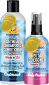 Bodhi Dog Baby Powder Scented Cat & Dog Cologne 4oz + Oatmeal Dog Shampoo & Conditioner for Pet Grooming 8oz | Moisturizing Dog Shampoo for Sensit...