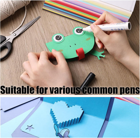 Koogel 40 Sheets Construction Paper A4, Craft Paper Cardstock Colored Art Cardstock Heavy Duty Craft Paper for DIY Crafts Card Making Scrapbook Cl...