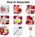 timecity 4 PCS Pinwheels Red Silver Wind Spinners 9.5inch Sparkly Garden Pinwheel Reflective Windmills Scare Birds Animal Away Spinner for Yard an...