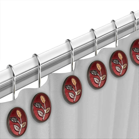 Popular Bath Aubury Collection, Shower Hooks, Burgundy...