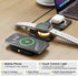 ESSAGER 3 in 1 Foldable Wireless Charger for iPhone 15/14/13/12/11 Series, Magnetic Wireless Charging Station, Travel Wireless Fast Charging Pad f...