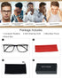 OCCI CHIARI Fashion Men‘s Glasses Square Eyeglasses Frames Clear Lense with Spring Hinge (A-Black+Brown)...
