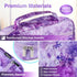 Waterproof Thick Bible Cover Case for Women, Large 11x9x3inch Purple Floral Bible Cover with Strap Pockets Zipper for Girls, XL Study Bible Carryi...