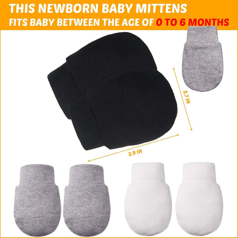9 Pairs Newborn Baby Mittens Infant Toddler Gloves No Scratch Mittens Unisex Cotton Gloves for 0-6 Months Baby Boys Girls...