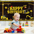 Tatuo Construction Theme Birthday Banner - 6.1 x 3.6 ft Photography Party Supplies Dump Truck Party Decoration for Kids Boys Birthday Background H...