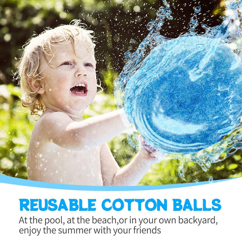 100 Pcs Water Balls Reusable Water Balloons Quick Fill for Kids Outdoor Games & Water Toys - Summer Outside Toys Water Play Ball for Pool Backyard...