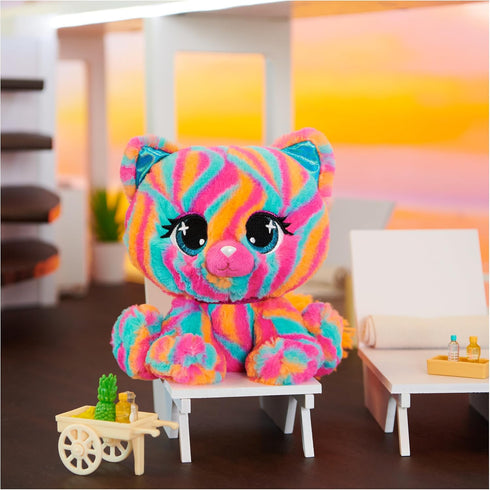 GUND P.Lushes Designer Fashion Pets Emelia Vento Premium Cat Stuffed Animal, Pink and Blue, 6”...