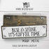 Coffee Wood Signs (Medium - Wood And Metal, Rise and Shine It’s Coffee Time)...