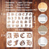 15 Pieces Old English Stencils 1 and 2 Inch Gothic Letter Stencils Templates, Calligraphy Stencils Reusable Alphabet Number Stencils for Painting ...