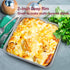 P&P CHEF Square Baking Cake Pans, Small Stainless Steel Lasagna Brownie Pan For Birthday Cake Bread Pie, Non-toxic & Durable, Smooth Rim & Leakpro...