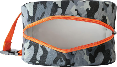 PackIt Freezable Snack Box, Charcoal Camo, Built with ECOFREEZE Technology, Collapsible, Reusable, Zip Closure with Buckle Handle, Great for All A...