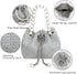 Evening Bucket Handbag for Women Sparkly Rhinestone Pearl Clutch Silver Purse for Party Club Wedding Cocktail Prom...