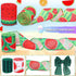 25 Yard Watermelon Wired Edge Ribbons, 5 Rolls Watermelon Print Summer Ribbons Watermelon Slices Plaid Ribbon Stripe Craft Ribbon for Gift Wrappin...
