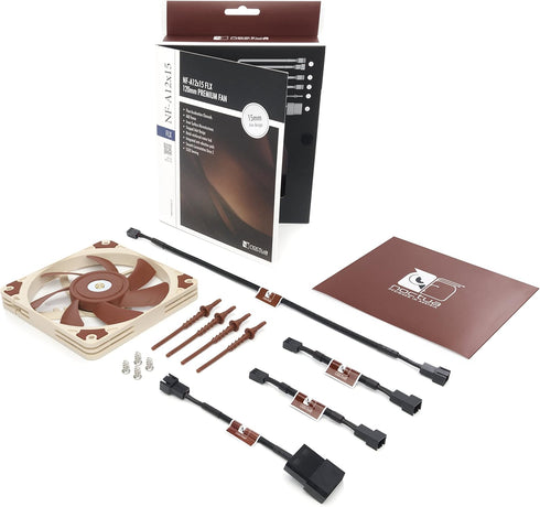Noctua NF-A12x15 FLX, Premium Quiet Slim Fan, 3-Pin (120x15mm, Brown)...