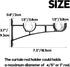 AddGrace Double Curtain Rod Brackets Set of 4 for Drapery Rod Window Hardware Rod Holders (Black)...