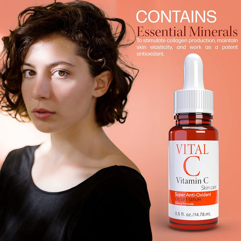 Vital C Vitamin C Serum for Eyes | Light Moisturizer | Skin Firming | Boosts Collagen | Vitamin C Skin Care Super Anti Oxidant Eye Lift Serum, 0.5...