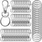 50Pcs Premium Swivel Snap Hook Keychains with Key Rings, Metal Keychain Clip and Key Ring, 25Pcs Key Chain Hooks and 25Pcs Key Rings for Lanyard C...