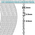 Jishi 33ft Silver Stainless Steel Chain 2mm Jewelry Necklace Link Cable Chain for Jewelry Making Bracelets Earring Craft Supplies DIY Findings - M...