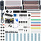 Upgraded Electronics Component Fun Kit Power Supply Module, Jumper Wire, 830 Breadboard, LED,Capacitor,Diode,Resistor,Transistor,Compatible Raspbe...