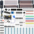 Upgraded Electronics Component Fun Kit Power Supply Module, Jumper Wire, 830 Breadboard, LED,Capacitor,Diode,Resistor,Transistor,Compatible Raspbe...