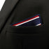 S&W SHLAX&WING Striped Pocket Square for Mens Suit Jacket Blue and Red...