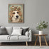 Posterizer 1 pcs- Brown dog with flowers on its head-Art for Animal Lovers-Floral Botanical Art- Gift for Men Women Entrepreneur Teens-Decor for H...