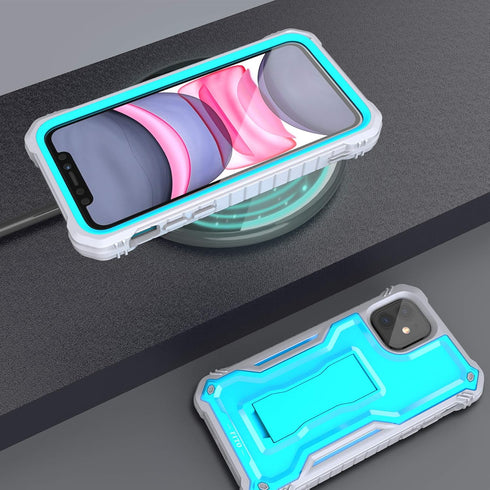 FITO Compatible with iPhone 11 Case, Dual Layer Shockproof Heavy Duty Case with Screen Protector for iPhone 11 and iPhone XR 6.1 inch, Built-in Ki...