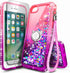 NGB Compatible for iPhone 6 6S 7 8 Case, iPhone SE 3 2022/iPhone SE 2 2020 Case with Tempered Glass Screen Protector, Ring Holder, Girls Women Kid...