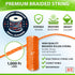 Orange Mason Line String Line - #18 Braided Nylon String - 1,000 Ft Length - Nylon Twine for Gardening Or Masonry Tools - Perfect Construction Str...