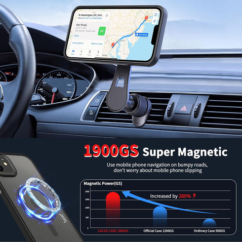 CACOE Magnetic Case for iPhone 13 & iPhone 14 6.1 inch-Compatible with MagSafe & Magnetic Car Phone Mount,Anti-Fingerprint TPU Thin Phone Cases Co...