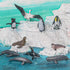 Antarctic Marine Animal Figure Toys Playsets 10 PCS Blue whale, sperm whale, albatross, king penguin, seal Model Toy Desktop Decoration Collection...