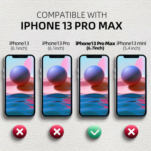 SPORTLINK for iPhone 13 Pro Max Case, Waterproof Dustproof Shockproof 13 Pro Max Phone Case with Built-in Screen Protector, Full Body Sealed Prote...