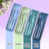 4 Set Reusable Utensils Set with Case, Travel Utensils with Case, Reusable Plastic Spoons and Forks Sets for Lunch Box Accessories, Portable Cutle...