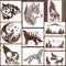 Wolf Stencils for Painting Animal Stencils for Wood Burning 12inch Forest Mountain Tree Stencil Wildlife Hunting Template for Wood Crafts Wall Can...