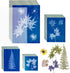 42 Sheets Cyanotype Paper Sun Print Paper Kit, A4 A5 A6 4in Solar Drawing Paper Sensitivity Nature Printing Paper, Cyanotype Paper Kit with 1 A4 A...