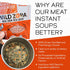 Wild Zora Instant Keto-Friendly Soups 5-Pack Variety, Broth Made with Grass-Fed Beef, Free-Range Chicken, and Vegetables, Gluten-Free, Low Carb, N...