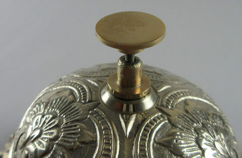 Upper Deck Ornate Solid Brass Hotel Counter Bell...