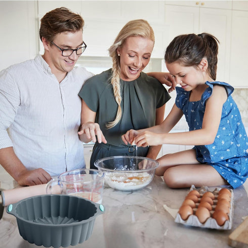 Silicone Charlotte Cake Pan, Non-Stick 8-Inch Food Grade Silicone Cake Mold for Baking Cheese Cake, Chocolate Cake, Rainbow Cakes, and More...