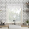 No. 918 Alison Floral Lace Sheer Rod Pocket Kitchen Curtain Valance, 58" x 14", White...