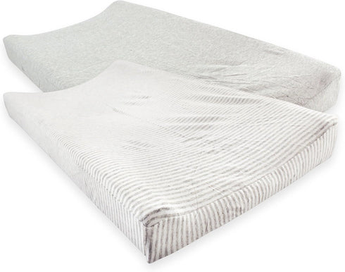 Touched by Nature Unisex Baby Organic Cotton Changing Pad Cover, Heather Gray, One Size...