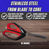 Rapid Edge 10-inch Heavy Duty Scissors, Full Metal Core Stainless Steel Scissors with Soft Grip Handles, Industrial Utility Scissors with Built-in...